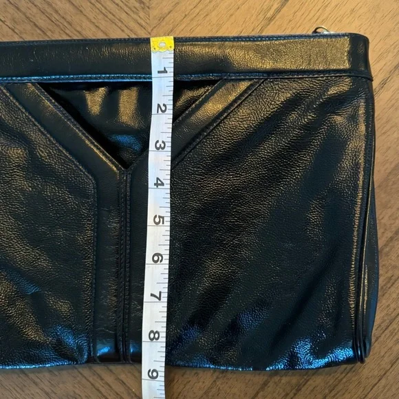 Yves Saint Laurent Autre Marque Black Patent Leather Clutch Bag - Picture 11 of 12